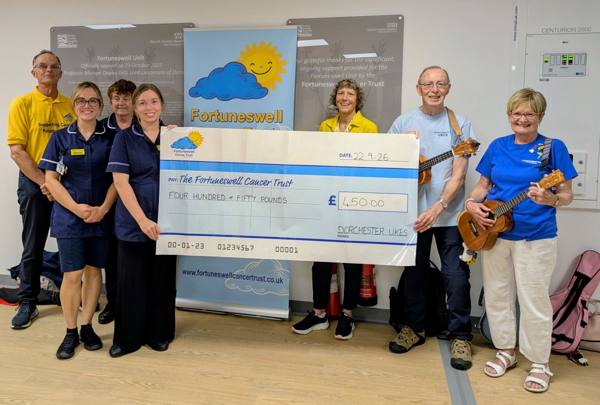 Ukelele busk cheque presentation